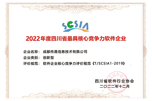 成都传晟信息技术有限公司企业荣誉